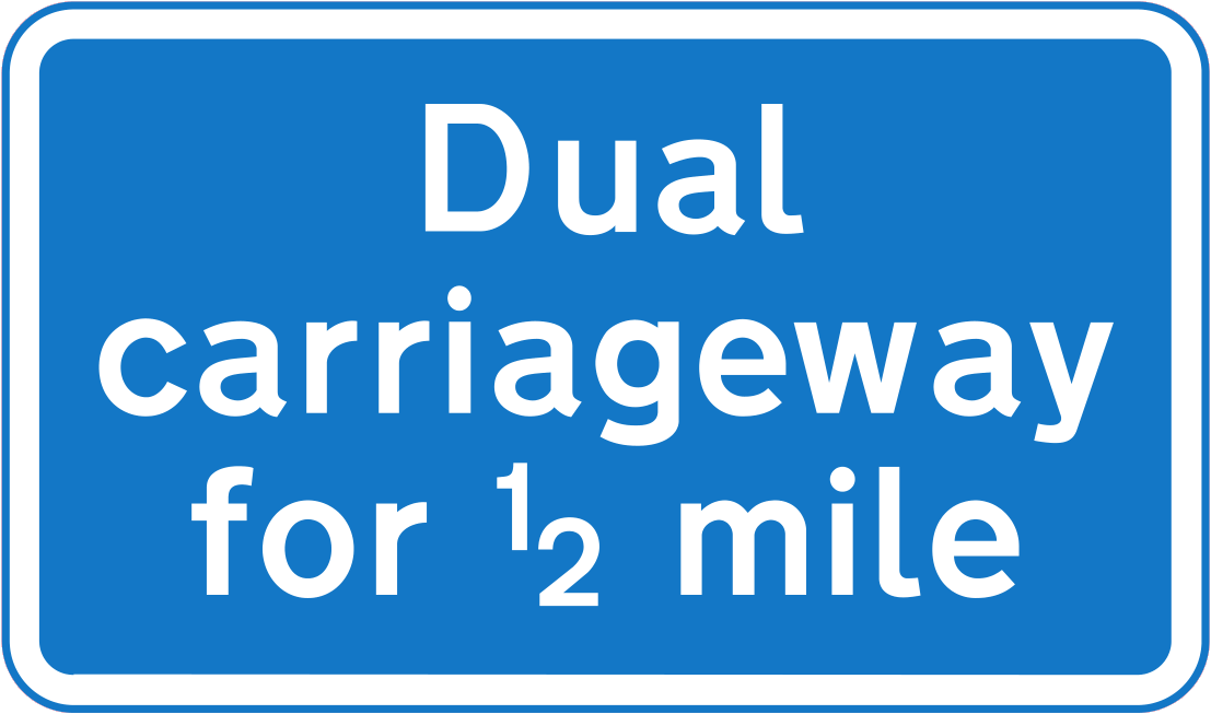 Dual Carriageway Information Sign